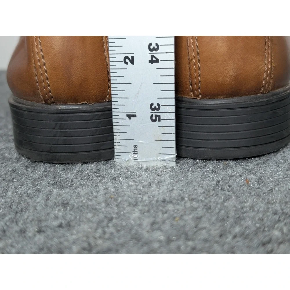 Men's‎ Clarks Whiddon Plain Dress Casual Lace Up Oxford Dark Tan Leather 7.5 W